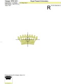Medieval Crown Machine Embroidery Design - 3 sizes