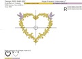 Medium Wedding Frame with Doves Machine Embroidery Design - 3 sizes