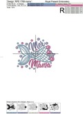 Mermaid mom and daughter Machine Embroidery Designs - 2 sizes