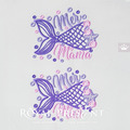 Mermaid mom and daughter Machine Embroidery Designs - 2 sizes