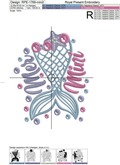 Mermaid mom and daughter Machine Embroidery Designs - 2 sizes