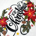 Merry Christmas Festive Machine embroidery design - 6 sizes