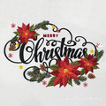 Merry Christmas Festive Machine embroidery design - 6 sizes
