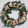 Merry Christmas Gingerbread Inscription ITH Machine Embroidery Designs