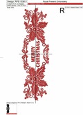 Merry Christmas border Embroidery Designs Set