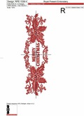 Merry Christmas border Embroidery Designs Set