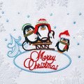 Merry Christmas card with Penguins - 2 sizes