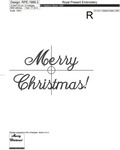 Merry Christmas lettering Machine Embroidery Design - 6 sizes