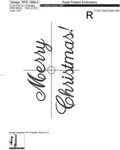 Merry Christmas lettering Machine Embroidery Design - 6 sizes