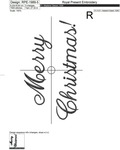 Merry Christmas lettering Machine Embroidery Design - 6 sizes