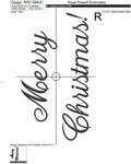 Merry Christmas lettering Machine Embroidery Design - 6 sizes