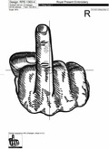 Middle finger Machine Embroidery Design - 4 sizes