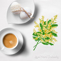 Mimosa Machine Embroidery Design - 2 sizes