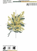 Mimosa Machine Embroidery Design - 2 sizes