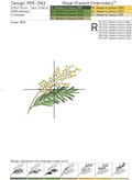 Mimosa set of Machine Embroidery Designs - 4 sizes