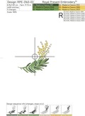 Mimosa set of Machine Embroidery Designs - 4 sizes
