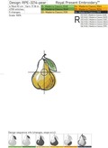Mini Banana, Lemon, Pepper, Pear Machine Embroidery Designs - 4 sizes