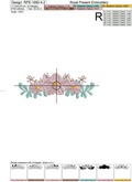 Mini ​Border with flowers Machine Embroidery Design - 3 sizes