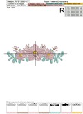 Mini ​Border with flowers Machine Embroidery Design - 3 sizes