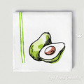 Mini Broccoli, Avocado, Artichoke, Cabbage Machine Embroidery Designs - 5 sizes
