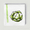 Mini Broccoli, Avocado, Artichoke, Cabbage Machine Embroidery Designs - 5 sizes