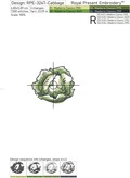 Mini Broccoli, Avocado, Artichoke, Cabbage Machine Embroidery Designs - 5 sizes