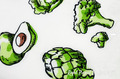 Mini Broccoli, Avocado, Artichoke, Cabbage Machine Embroidery Designs - 5 sizes