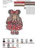 Minnie Mouse Tilda Doll Machine Embroidery Design - 4 sizes