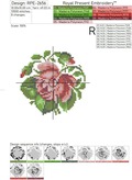 Miniature rose Cross-stitch Machine Embroidery Design - 2 sizes