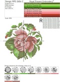 Miniature rose Cross-stitch Machine Embroidery Design - 2 sizes