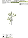 Mistletoe Set of Machine Embroidery Designs - 2 sizes