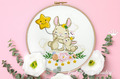 Mom and Baby Bunnies Machine Embroidery Design - 4 sizes