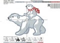Mom and Baby Polar Bears Applique machine embroidery design - 5 sizes