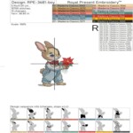 Two Christmas bunnies - 4 sizes