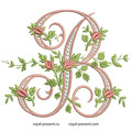 Monogram B with roses