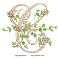 Monogram C with roses