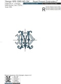 Monogram MD-DM Machine Embroidery Design - 2 sizes