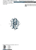 Monogram DP-PD Machine Embroidery Design - 2 sizes