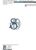 Monogram DS-SD Machine Embroidery Design - 2 sizes