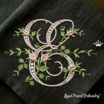 Monogram E with roses