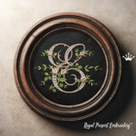 Monogram E with roses