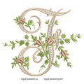 Monogram F with roses
