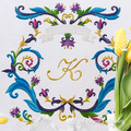 Monogram Frame Louis XIV Machine Embroidery Design