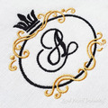 Monogram Frames with crown Machine Embroidery Designs Set