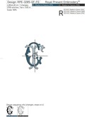 Monogram GF-FG Machine Embroidery Design - 2 sizes