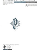 Monogram GP-PG Machine Embroidery Design - 2 sizes
