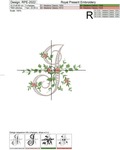 Monogram I with roses
