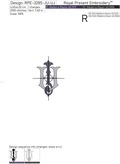 Monogram JU-UJ Machine Embroidery Design - 3 sizes