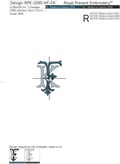 Monogram KF-FK Machine Embroidery Design - 2 sizes