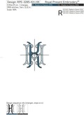 Monogram KH-HK Machine Embroidery Design - 4 sizes